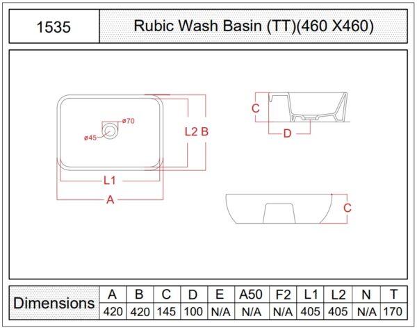 1535 - Rubic Wash Basin - Image 3