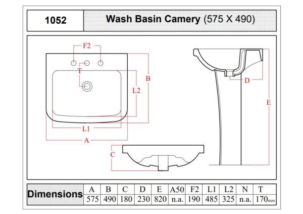 1052 - Camry WB Half Pedestal - Image 2