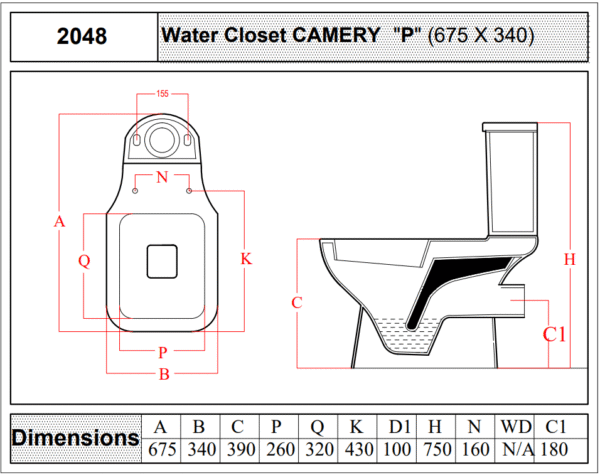 2048 - Camry P+Cistern - Image 2