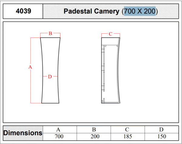4039 - Camry Half Pedestal - Image 2