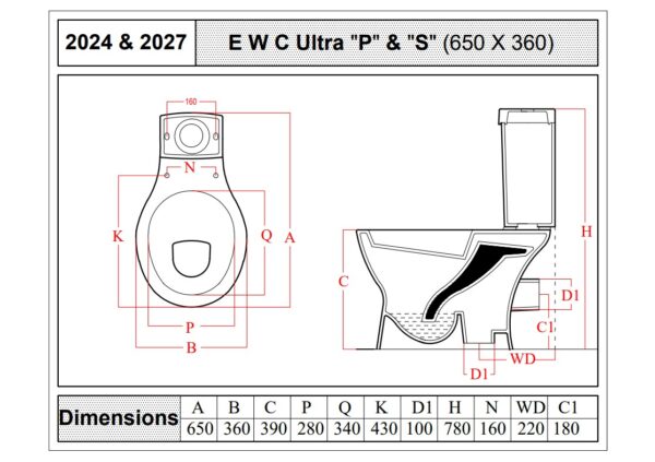 2024 & 2027 - Ultra Floor Mounted P-Trap - Image 2