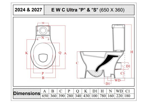 2024 & 2027 - Ultra Floor Mounted S-Trap - Image 2
